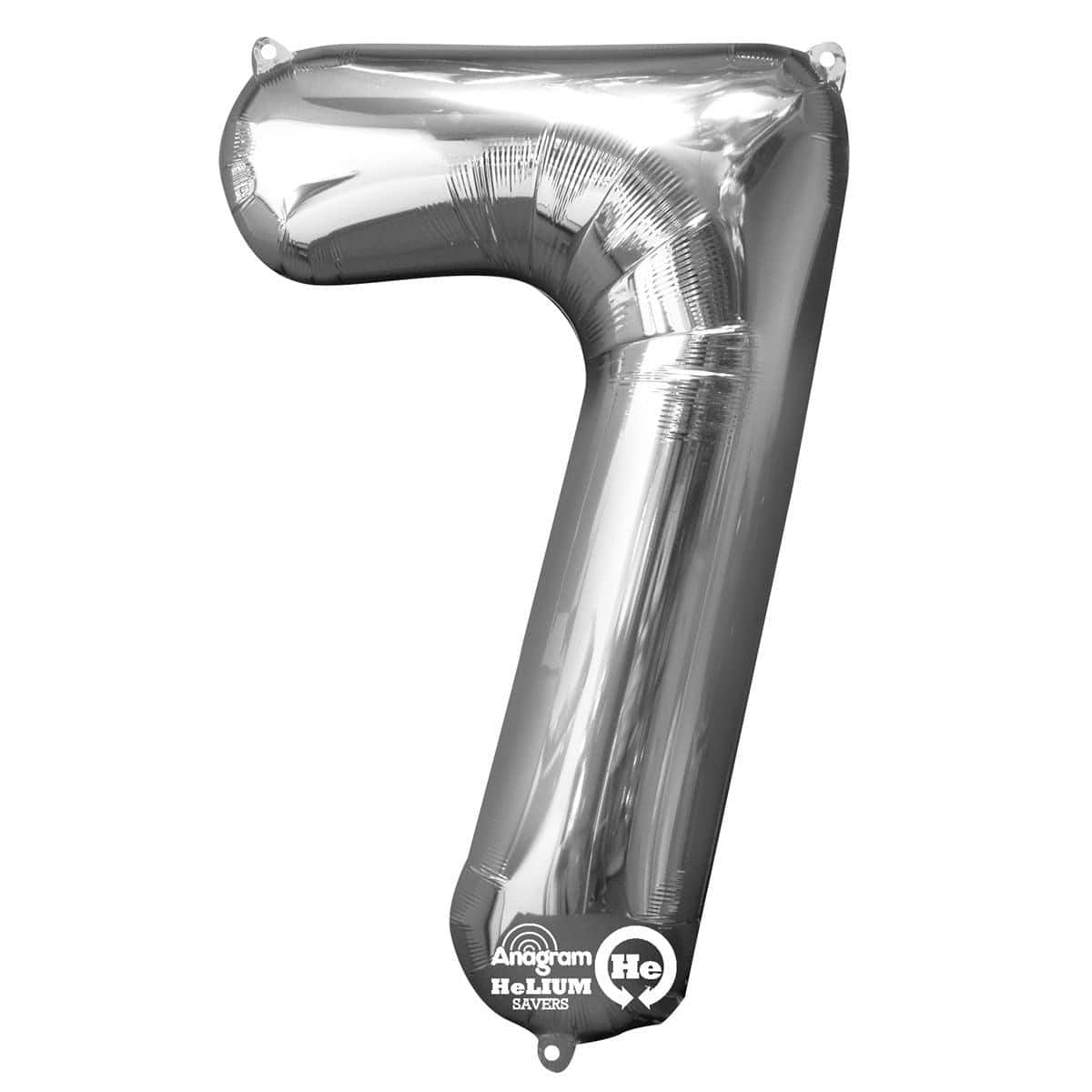 Buy Balloons Silver Number 7 Foil Balloon, 34 Inches sold at Party Expert