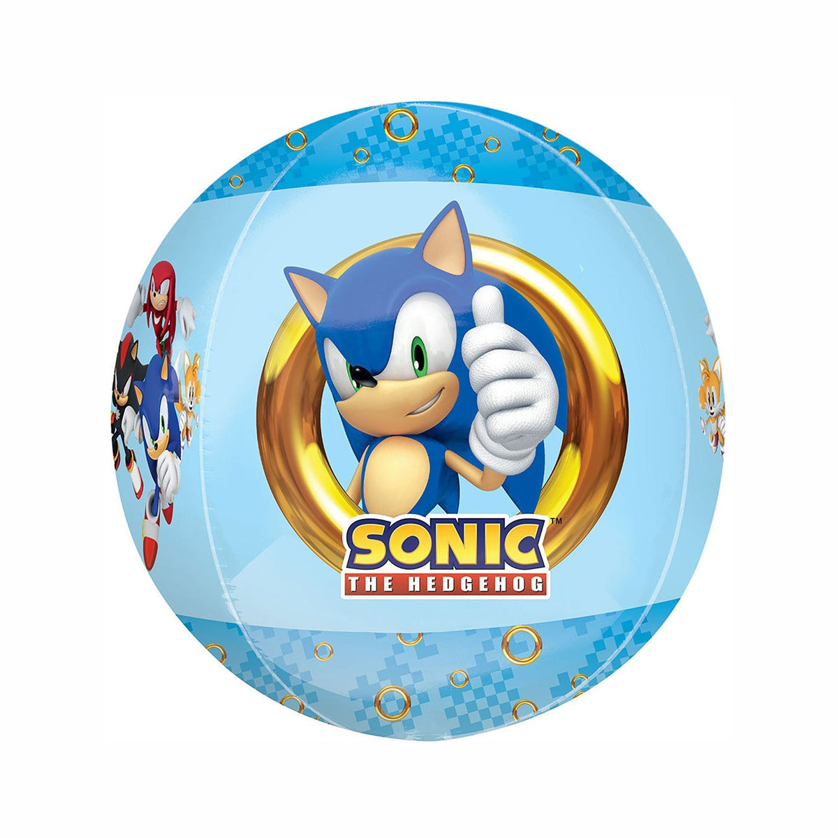 LE GROUPE BLC INTL INC Balloons Sonic Birthday Foil Orbz Balloon, 15 Inches, 1 Count