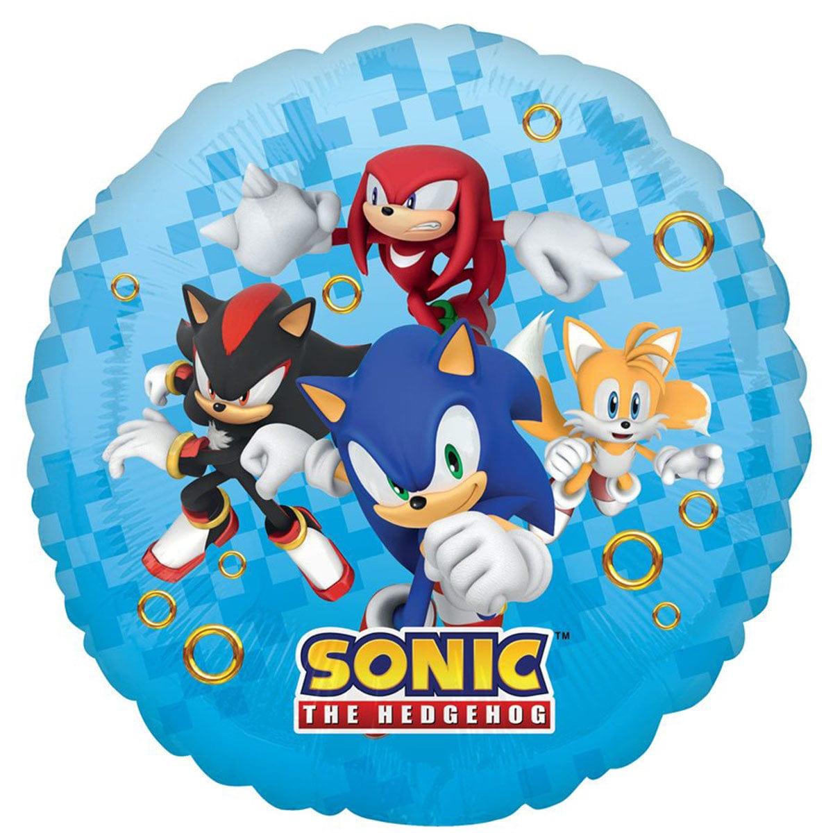 LE GROUPE BLC INTL INC Balloons Sonic the Hedgehog Foil Balloon, 18 in, Round, Blue