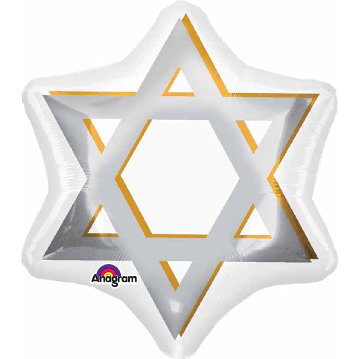 Buy Balloons Star Of David Foil Balloon, 18 Inches sold at Party Expert