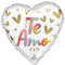 LE GROUPE BLC INTL INC Balloons "Te Amo" Ombre Multicolored Text Heart Shape Foil Balloon, 18 Inches, 1 Count 026635451116