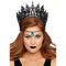 Buy Costume Accessories Black glitter queen crown for adults sold at Party Expert