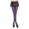 Buy Costume Accessories Black & purple striped nylon tights for women sold at Party Expert