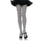 Buy Costume Accessories Black & white striped nylon tights for women sold at Party Expert