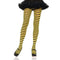 Buy Costume Accessories Black & yellow striped nylon tights for women sold at Party Expert
