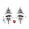 Buy Costume Accessories Harlequin adhesive face jewels sold at Party Expert