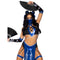 LEG AVENUE/SKU DISTRIBUTORS INC Costumes Blue Ninja Sexy Costume for Adults, Blue and black Crop Top