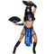 LEG AVENUE/SKU DISTRIBUTORS INC Costumes Blue Ninja Sexy Costume for Adults, Blue and black Crop Top