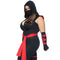 LEG AVENUE/SKU DISTRIBUTORS INC Costumes Deadly Ninja Plus Size Costume for Adults, Black and Red Jumpsuit