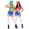 LEG AVENUE/SKU DISTRIBUTORS INC Costumes Gamer Babe Sexy Costume for Adults, Green Crop Top and Blue Short