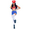 LEG AVENUE/SKU DISTRIBUTORS INC Costumes Gamer Babe Sexy Costume for Adults, Red Crop Top and Blue Short