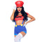 LEG AVENUE/SKU DISTRIBUTORS INC Costumes Gamer Babe Sexy Costume for Adults, Red Crop Top and Blue Short