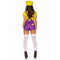 LEG AVENUE/SKU DISTRIBUTORS INC Costumes Gamer Villain Sexy Costume for Adults, Yellow Crop Top and Purple Short