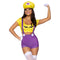 LEG AVENUE/SKU DISTRIBUTORS INC Costumes Gamer Villain Sexy Costume for Adults, Yellow Crop Top and Purple Short