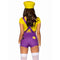 LEG AVENUE/SKU DISTRIBUTORS INC Costumes Gamer Villain Sexy Costume for Adults, Yellow Crop Top and Purple Short