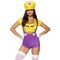 LEG AVENUE/SKU DISTRIBUTORS INC Costumes Gamer Villain Sexy Costume for Adults, Yellow Crop Top and Purple Short