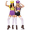 LEG AVENUE/SKU DISTRIBUTORS INC Costumes Gamer Villain Sexy Costume for Adults, Yellow Crop Top and Purple Short