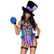 LEG AVENUE/SKU DISTRIBUTORS INC Costumes Mad Hatter Sexy Costume for Adults, Purple and Blue Bodysuit