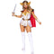 LEG AVENUE/SKU DISTRIBUTORS INC Costumes Power Princess Sexy Costume for Adults, White and Red Bodysuit