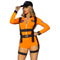 LEG AVENUE/SKU DISTRIBUTORS INC Costumes Space Command Sexy Costume for Adults, Orange Romper