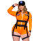 LEG AVENUE/SKU DISTRIBUTORS INC Costumes Space Command Sexy Plus Size Costume for Adults, Orange Romper