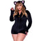 LEG AVENUE/SKU DISTRIBUTORS INC Costumes Ultra Soft Black Cat Sexy Plus Size Costume for Adults, Black Romper