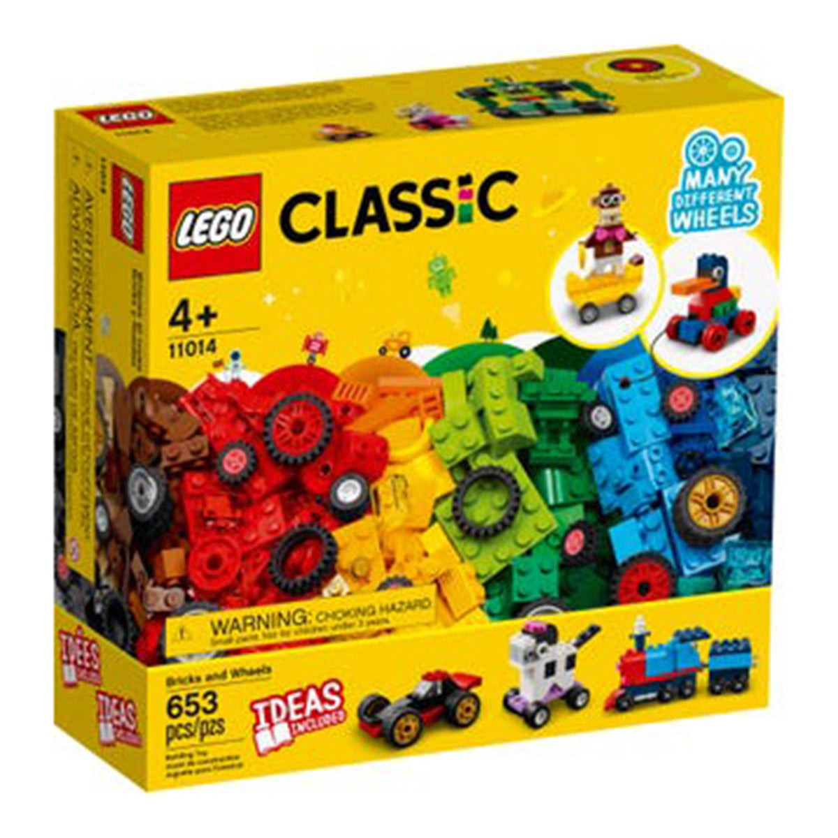 LEGO JOUET K.I.D. INC Toys & Games LEGO Classic Bricks and Wheels, 11014, Ages 4+, 653 Pieces 673419336239