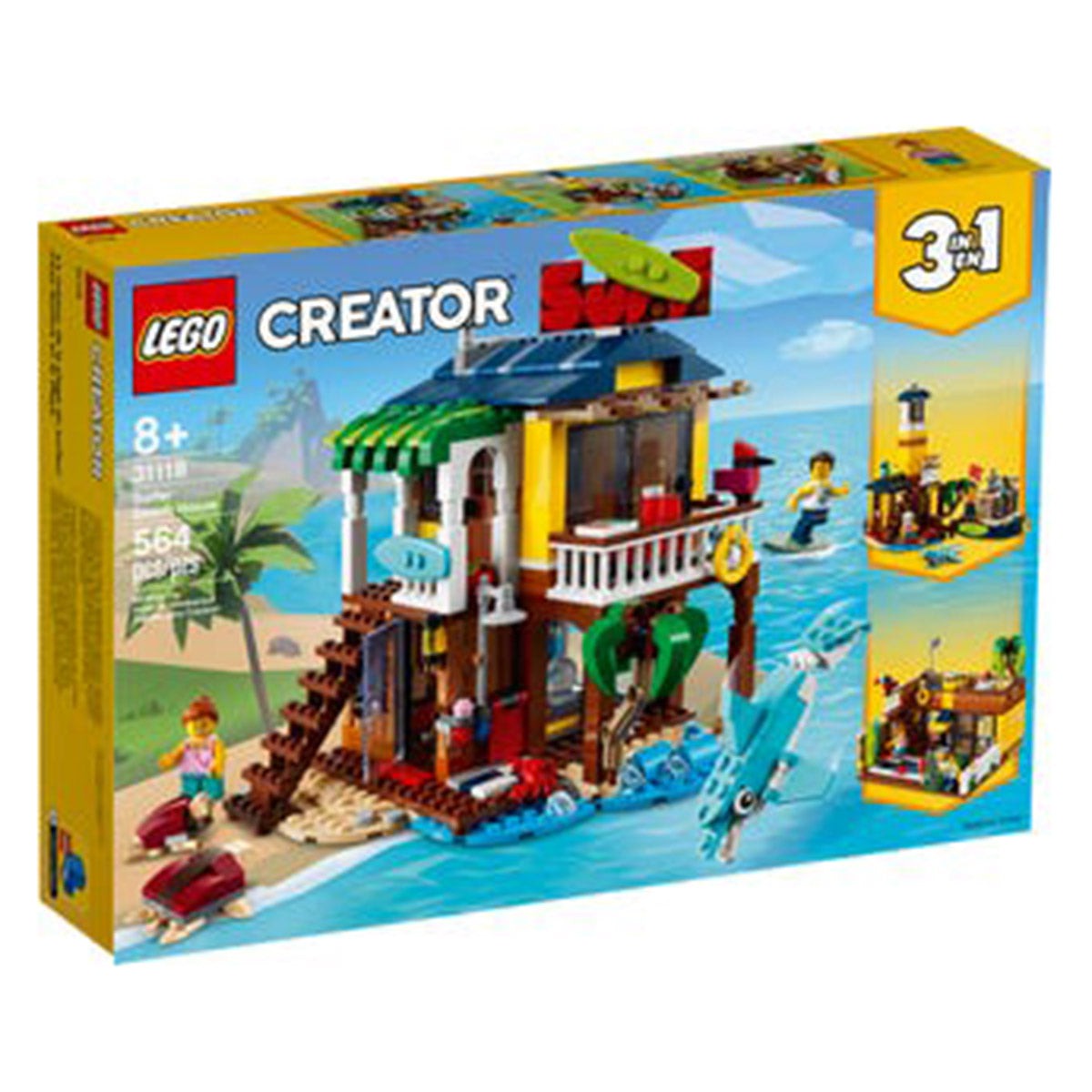 LEGO JOUET K.I.D. INC Toys & Games LEGO Creator 3-in-1 Surfer Beach House, 31118, Ages 8+, 564 Pieces 673419336659