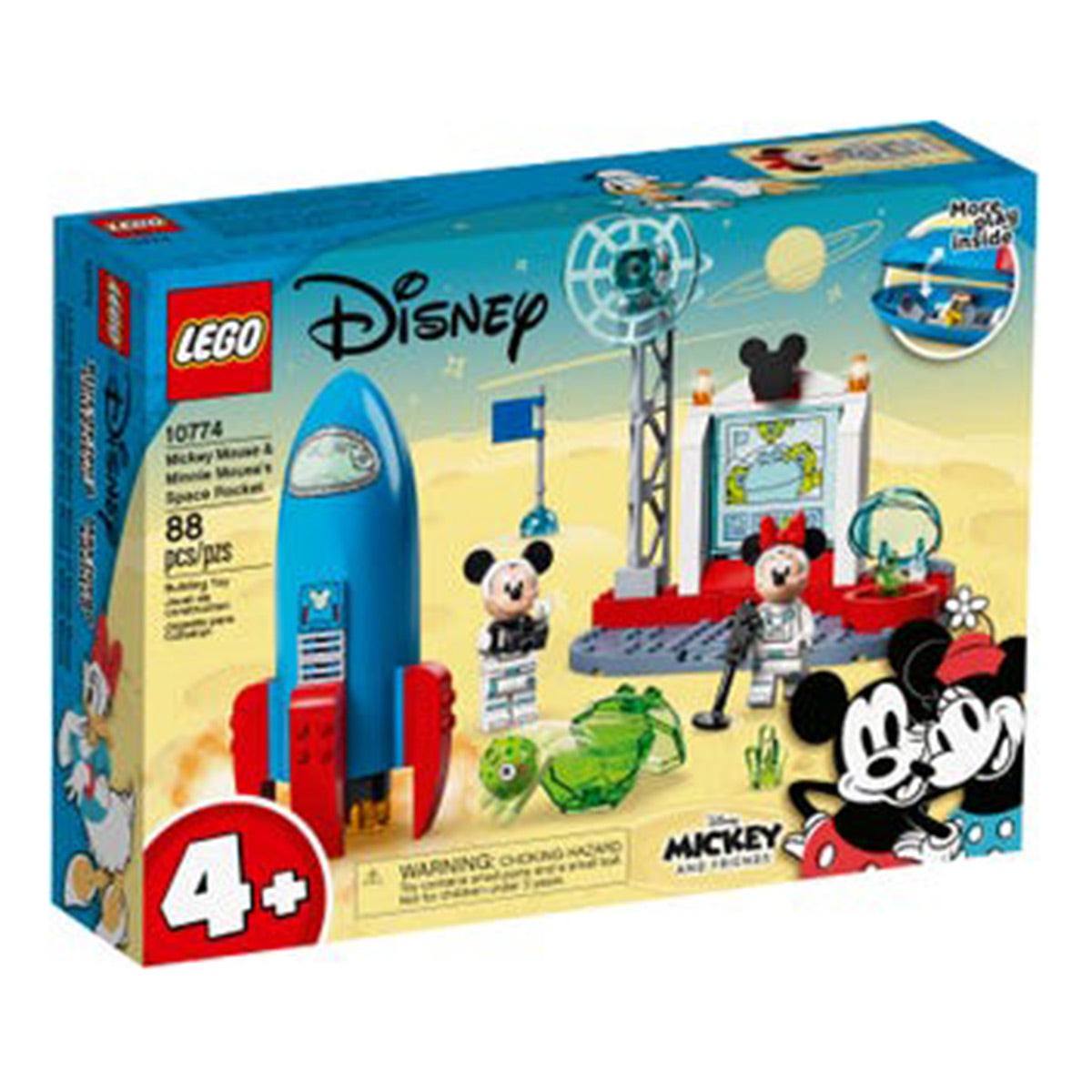LEGO JOUET K.I.D. INC Toys & Games LEGO Disney Mickey Mouse & Minnie Mouse's Space Rocket, 10774, Ages 4+, 88 Pieces 673419339797