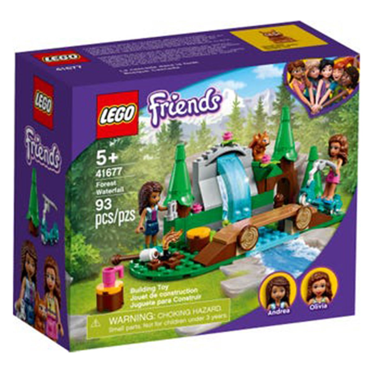LEGO JOUET K.I.D. INC Toys & Games LEGO Friends Forest Waterfall, 41677, Ages 5+, 93 Pieces 673419342155