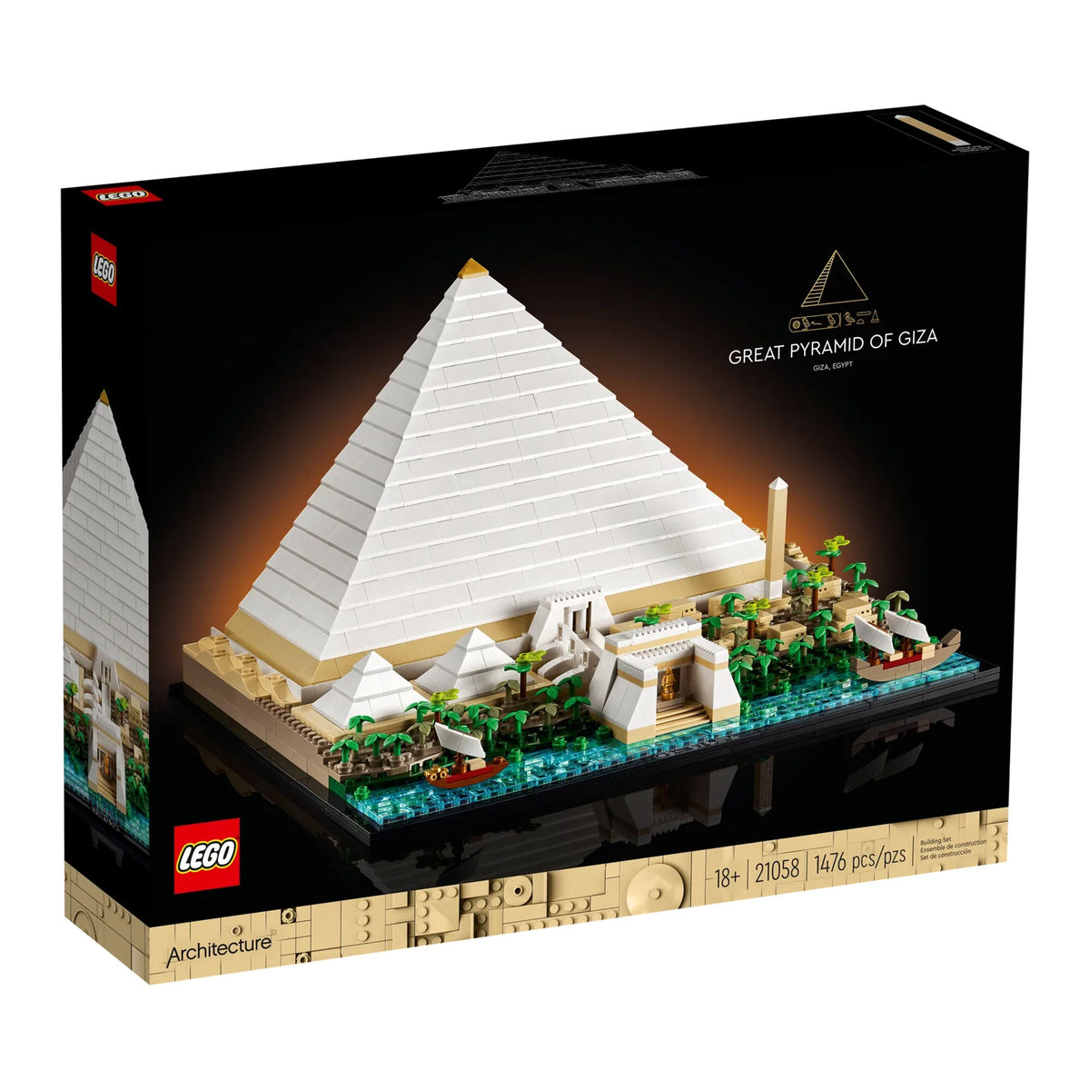 LEGO Toys & Games LEGO Architecture Great Pyramid of Giza, 21058, Ages 18+, 1476 Pieces 673419355865