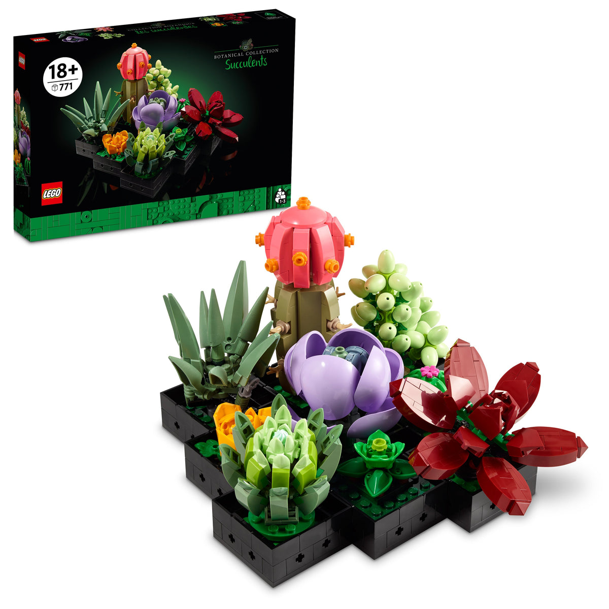 LEGO Toys & Games LEGO Icons Succulents, 10309, Ages 18+, 771 Pieces 673419361620