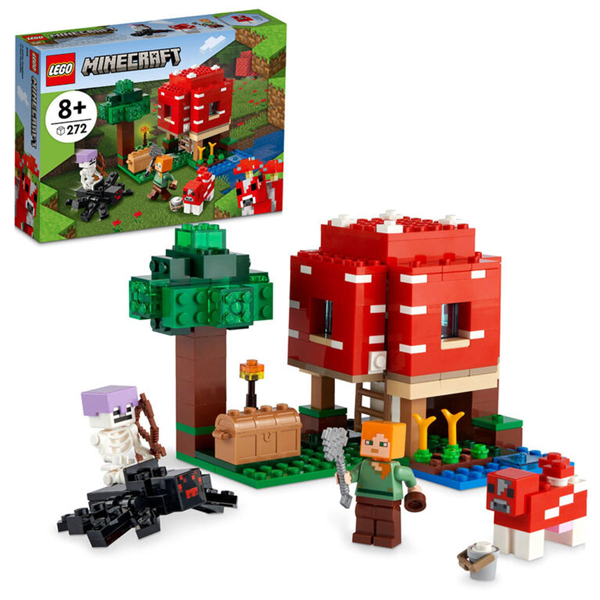 LEGO Toys & Games LEGO Minecraft The Mushroom House, 21179, Ages 8+, 272 Pieces 673419358507