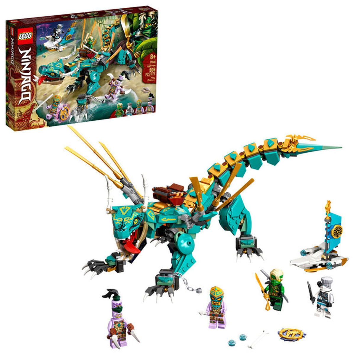 LEGO Toys & Games LEGO Ninjago Jungle Dragon, 71746, Ages 8+, 506 Pieces 673419336673