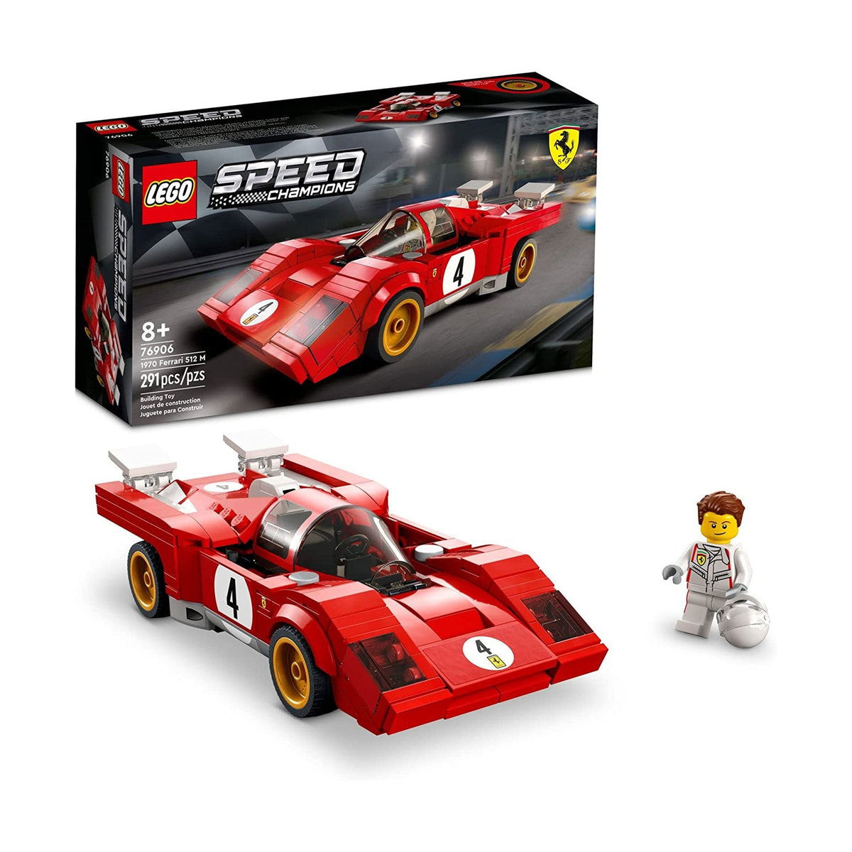 LEGO Toys & Games LEGO Speed Champions 1970 Ferrari 512, 76906, Ages 8+, 291 Pieces 673419353663