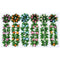 LIANGSHAN DAJIN GIFTS & TOYS CO LTD Theme Party Honolulu Flower Lei Necklace with Leaves, Red and Yellow