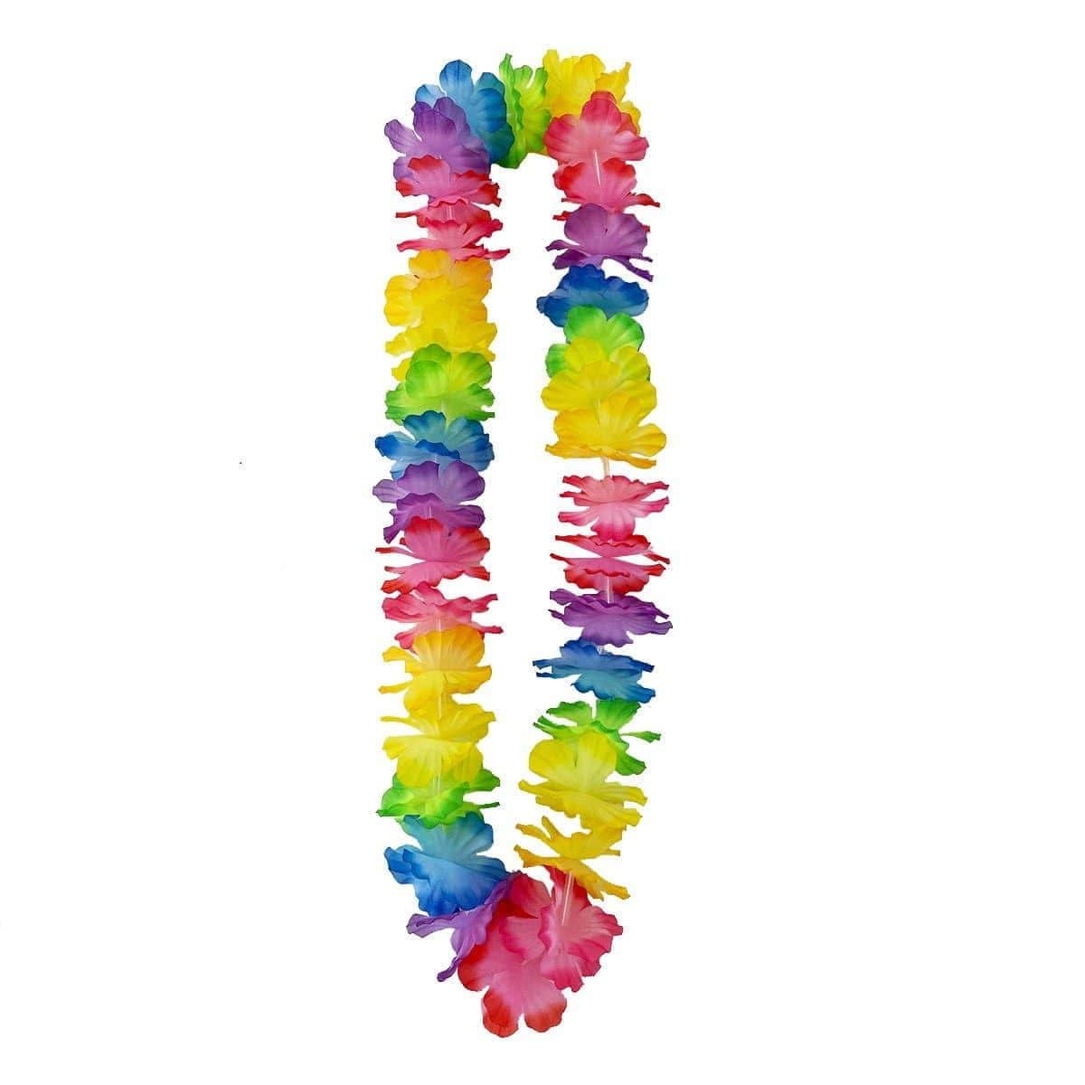 Buy Theme Party Multicolor Maui Flower Lei Necklace sold at Party Expert