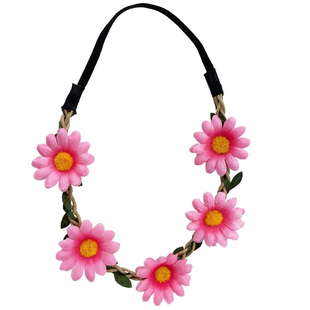 Buy Theme Party Pink Flower Headband for Adults sold at Party Expert