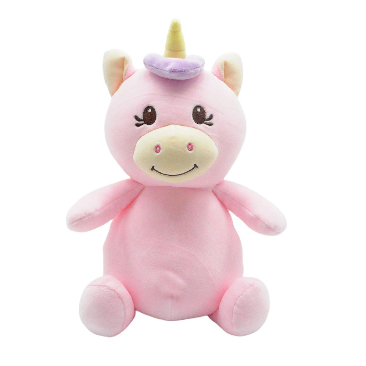 LINZY TOYS INC. Plushes Smoochy Sitting Unicorn Plush, 12 in, Pink