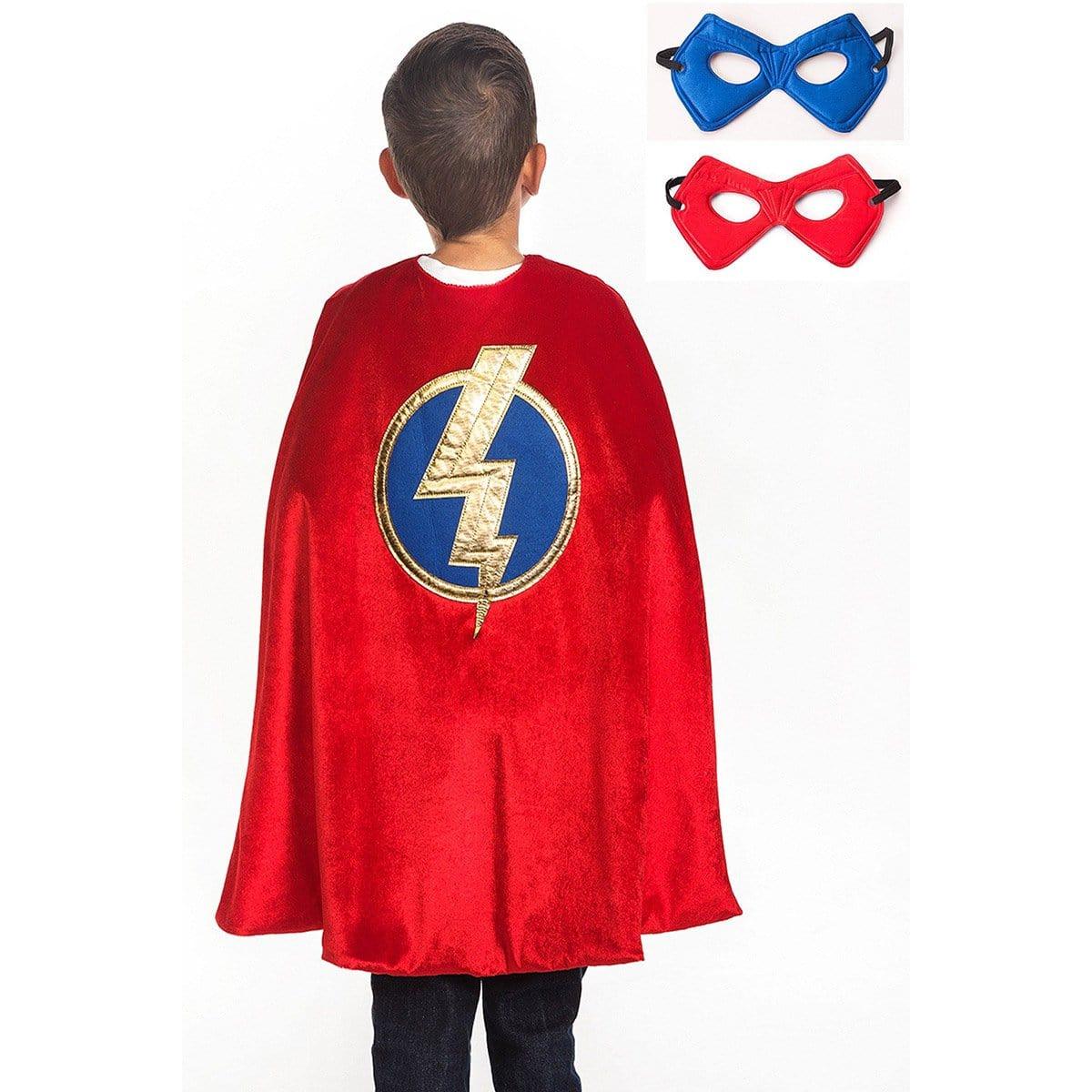 Buy Costume Accessories Red hero cape & mask set for boys sold at Party Expert