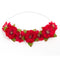 Buy Costume Accessories Ruby red flower headband for kids sold at Party Expert