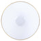MADISON IMPORTS Disposable-Plasticware White Premium Quality Salad Bowl with Gold Rim, 112 oz, 1 Count 775310994195