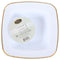 MADISON IMPORTS Disposable-Plasticware White Premium Quality Square Bowls with Gold Rim, 12 oz, 10 Count 775310991064