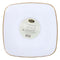 MADISON IMPORTS Disposable-Plasticware White Premium Quality Square Plates with Gold Rim, 10 Inches, 10 Count 775310991071