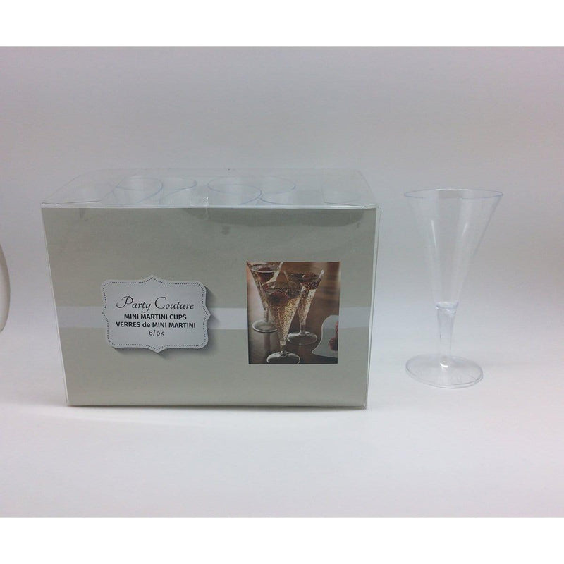 Buy Plasticware Mini Martini Glasses - Clear 6/pkg. sold at Party Expert