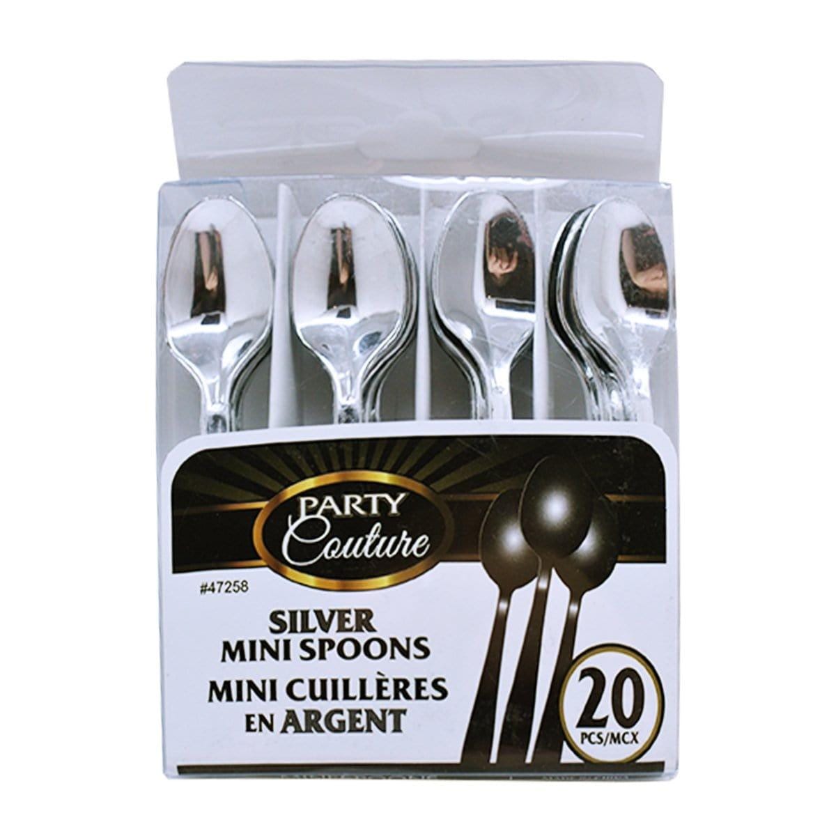 Buy Plasticware Mini Spoons - Silver 20/pkg sold at Party Expert