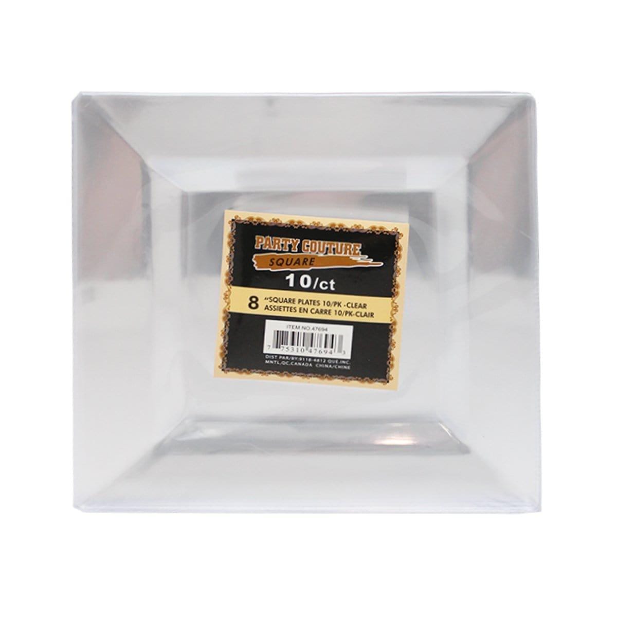 Buy Plasticware Plastic Square Plates 8 In. - Clear 10/pkg. sold at Party Expert