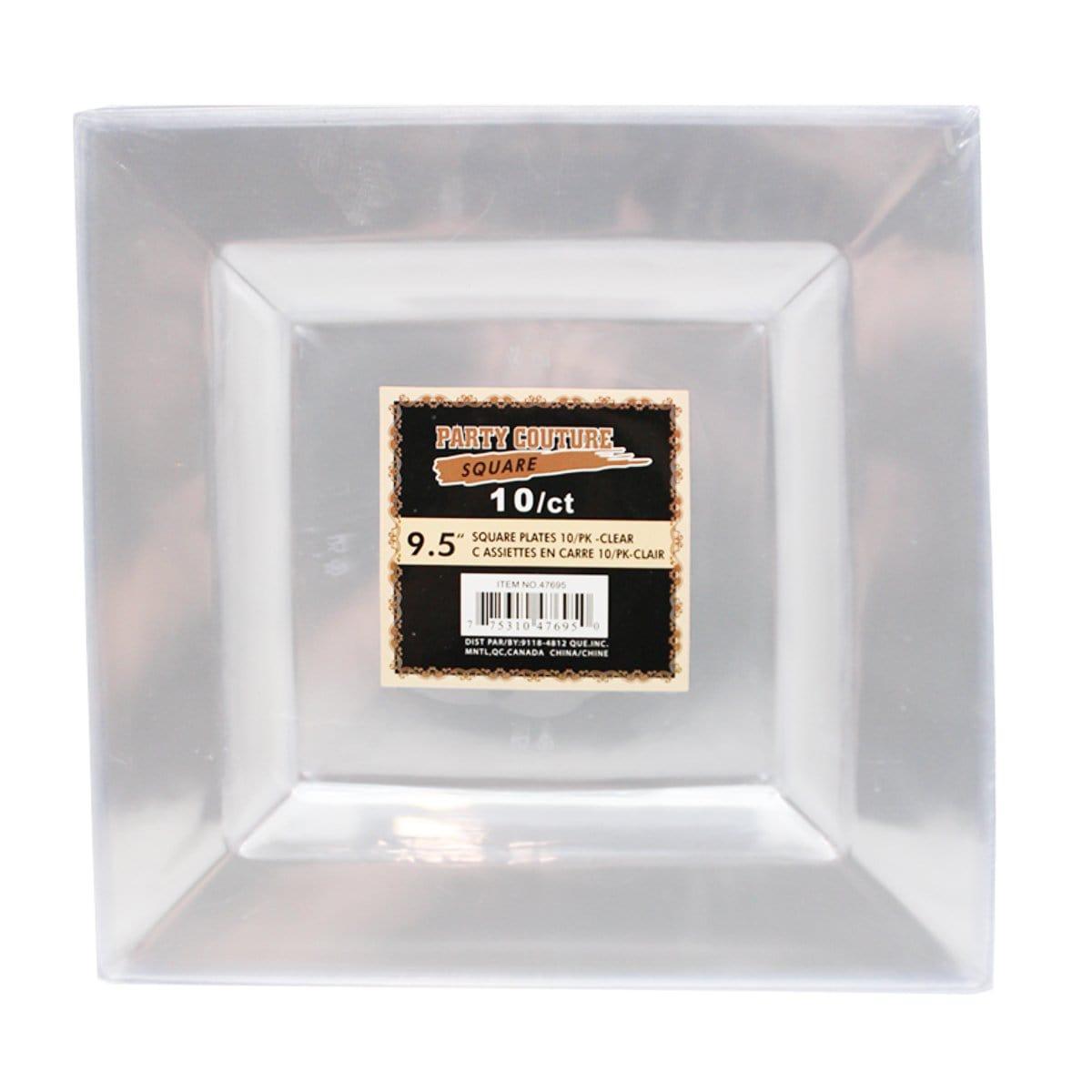 Buy Plasticware Plastic Square Plates 9.5 In. - Clear 10/pkg. sold at Party Expert