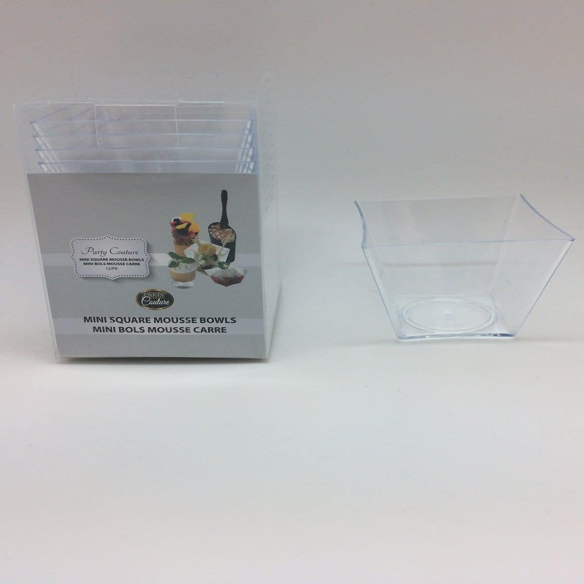 Buy Plasticware Square Mini Bowl - Clear 12/pkg. sold at Party Expert
