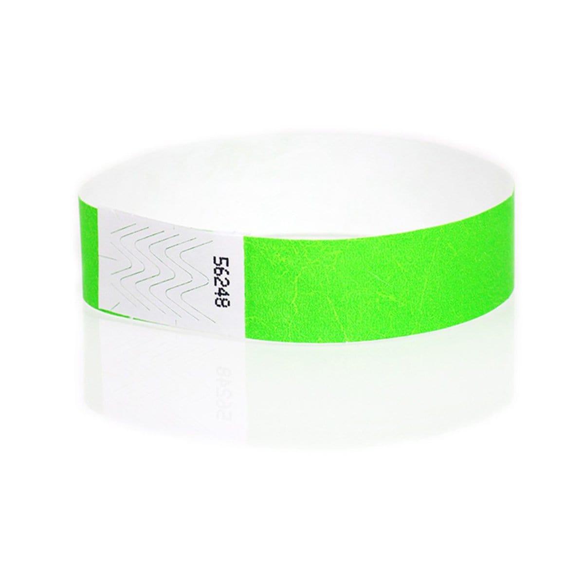 Buy Party Supplies Wristband Supertek 3/4in Neon Lime 100 Pkg. sold at Party Expert